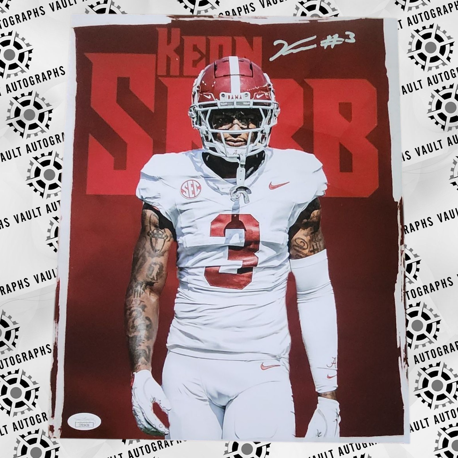 Keon Sabb Autographed Signed Alabama Crimson Tide Photo 11x14 Football Roll Tide JSA COA 