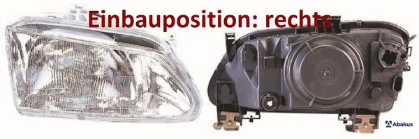 Abakus 551-1121R-LD-EM Hauptscheinwerfer Rechts Scheinwerfer FüR Renault-image