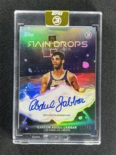 2025-26 Topps Three 3 Kareem Abdul-Jabbar #RS-KA Rain Drops Signatures Auto /49