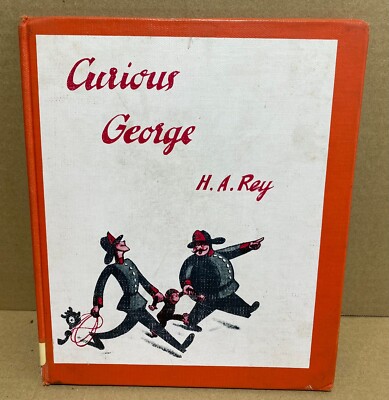 Curious George Hardcover Copyright, 1941, By H. A. Rey (ex-library