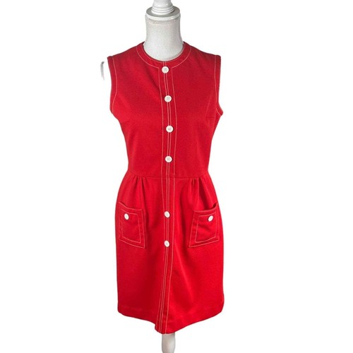 Vintage 1950s 1960s Westbury Fashions Red Sheath Dress