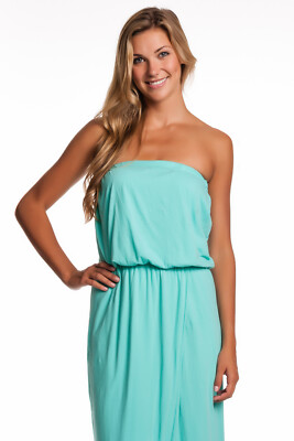 slim fit dress slacks Roseate Strapless Midi Dress in Mint Green main image 0