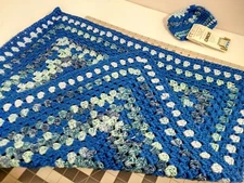 New Soft Baby Bassinet Cradle Receiving Blanket Handmade Crocheted