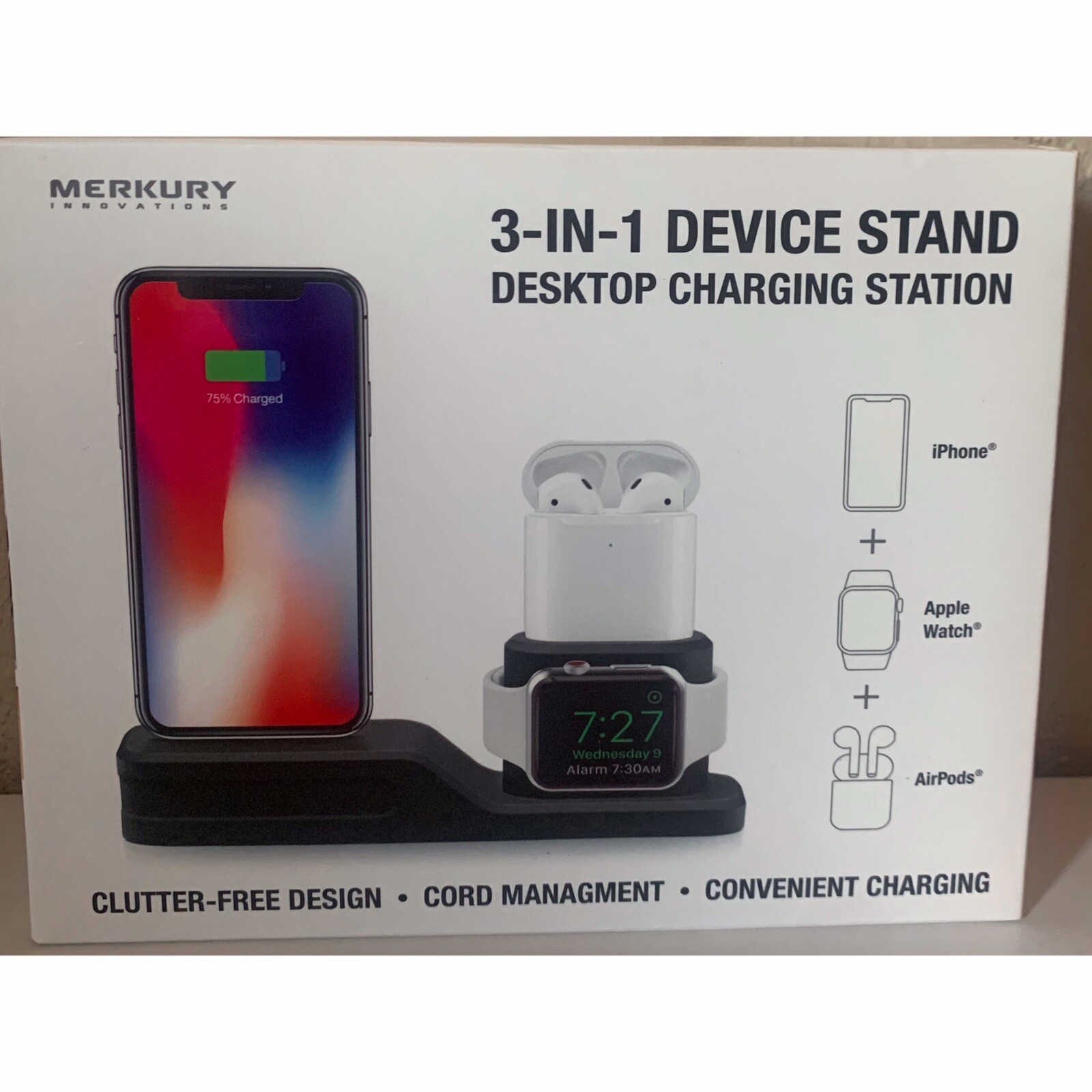 3-in-1 Desktop Charging Station and Device Stand - Brand New-image