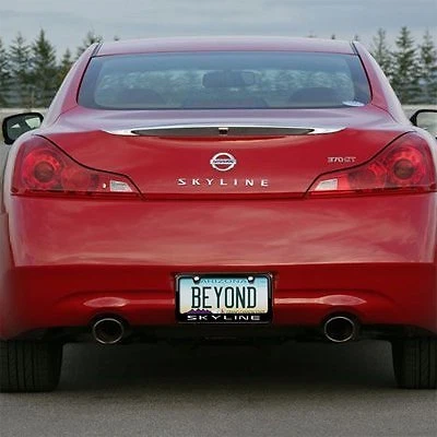 Marco de matrícula de metal negro para Infiniti G35 G37 Skyline Foto 3 de 3