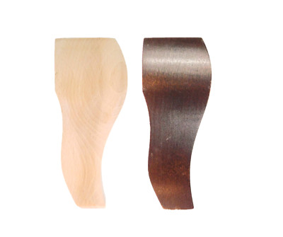 4x Gedrechselte Möbelfüße Holz, lackiert/roh, H 15 cm, Buche, verschiedene Farbe