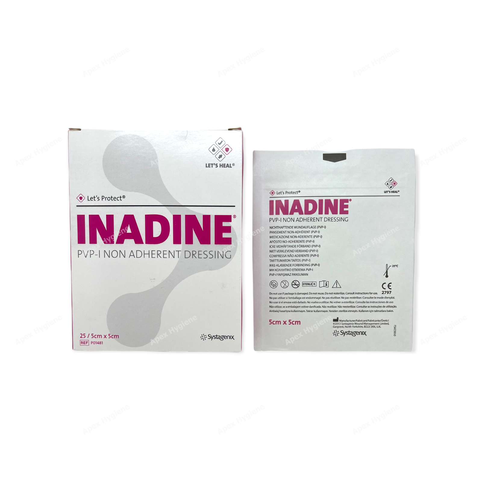 INADINE IODINE Non Adherent Antimicrobial Dressings Wound Treatment