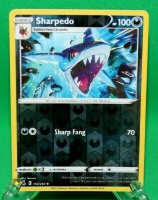 Sharpedo HP100 2021 Collectible Pokemon Trading Card No. 168/264