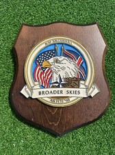 RAF Wood wall shield Commemorating RAF Mildenhall Air Fete 1998 ‘Broader Skies’