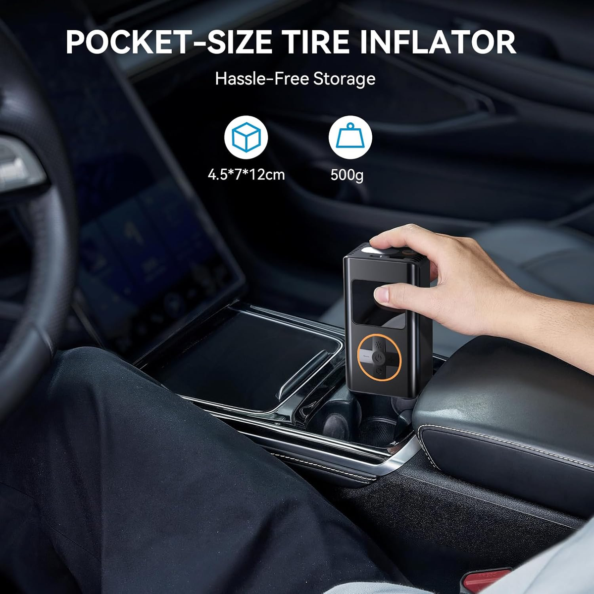 Compressore Aria Portatile WYRIAZA 150PSI - 10000mAh, 4X Più Veloce Con Display LCD Per Auto, Moto E Bici - Foto 10