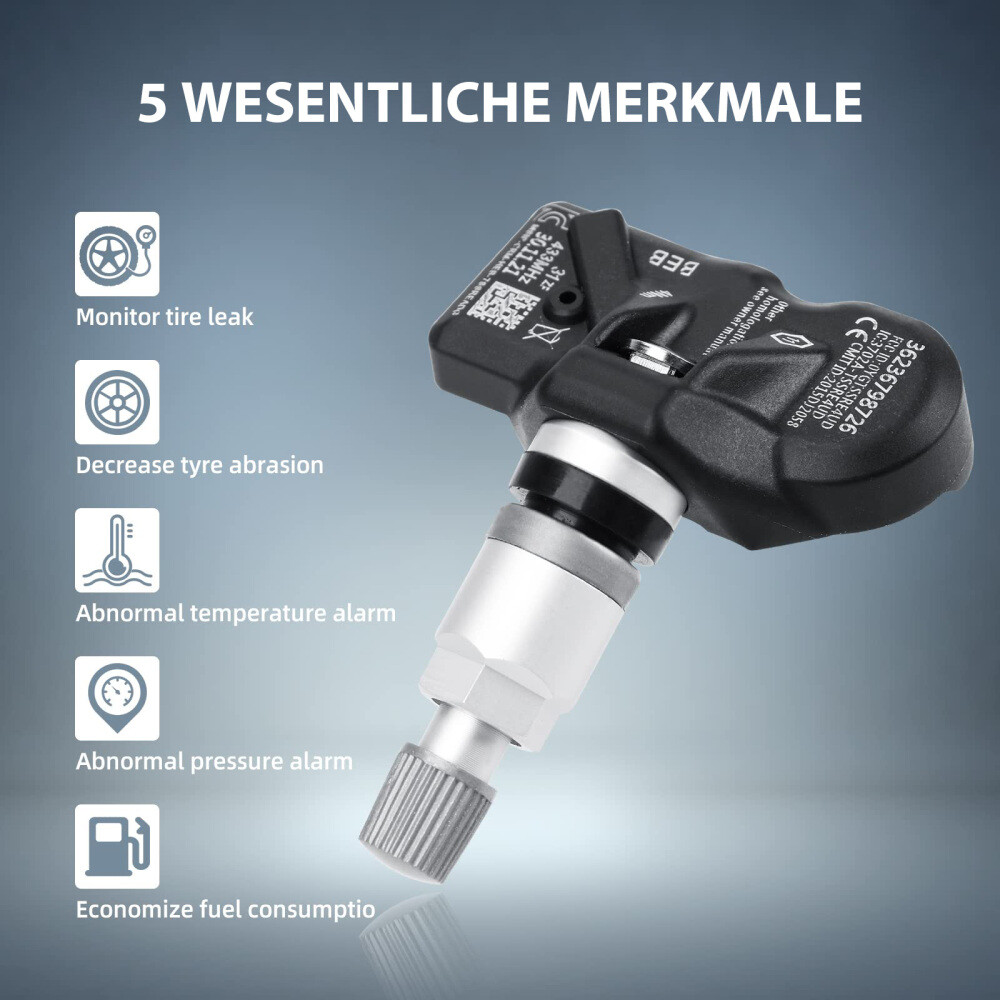 4x Mercedes-Benz Reifendrucksensoren (RDK) Für CLA C118/X118 - Originalteil A0009054104