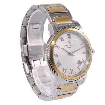 charriol parisii two tone stainless steel quartz men's watch