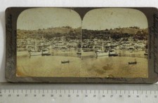 Philadelphia harbour U.S.A, 1902 year - STEREO VINTAGE PRINT PHOTOGRAPH