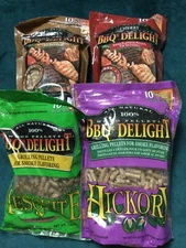 BBQr's Delight Wood Smoking Pellets - Variety Value Pack - 1 Lb. Bags 4 Flavors