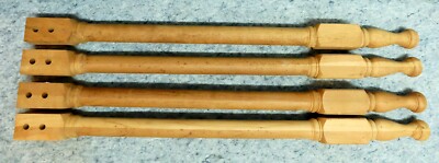 AGED CHERRY TABLE LEGS 26.5 INCHES UNFINISHED, DRILED READY FOR YOUR PROJECT #4