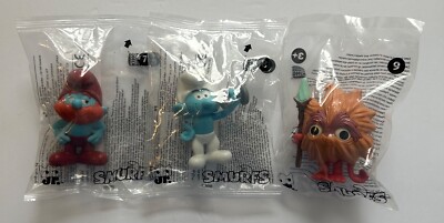 2025 Burger King SMURFS Toys Lot Of 3 *Free Shipping*