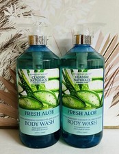 2 Bottles Fresh Aloe Moisturizing Body Wash with Coconut Oil 33.8 fl oz Each