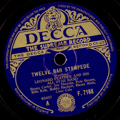 LEONARD FEATHER ALL STAR BAND  Twelve Bar Stampede / Feather Bed Blues     X2277