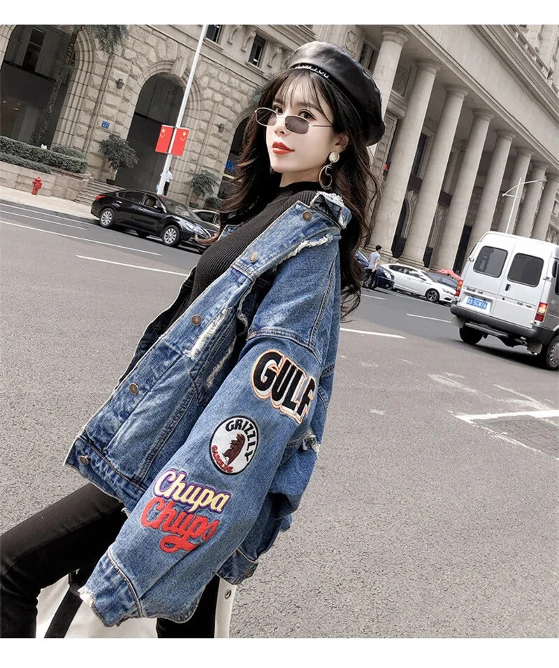 Denim jacket hip best sale hop