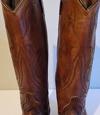 VINTAGE DAN POST MEN'S WESTERN LEATHER BOOTS, MADE IN USA VINTAGE DAN POST MEN'S WESTERN LEATHER BOOTS, MADE IN USA