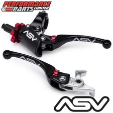 ASV F4 Black Long Brake + Clutch Lever Set Pro Perch Yamaha Raptor 700 R 2019
