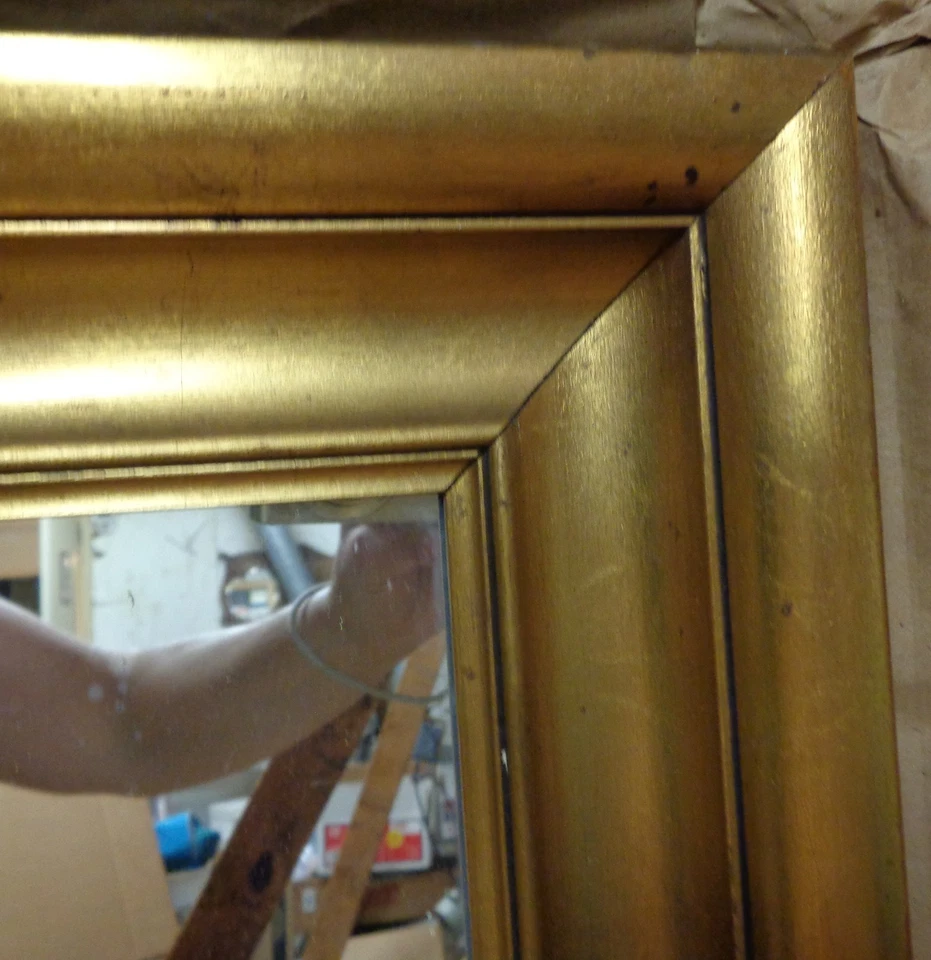 ESPEJO RECTANGULAR GRANDE 64 x 48 DE COLECCIÓN AÑOS 50 MARCO DORADO 4” - PICKUP TUSCALOOSA AL Foto 3 de 4