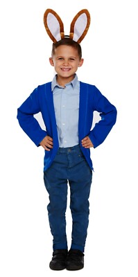 Neu Kinder freches Kaninchen Schule Streifen Buch Woche Spieltag Kostüm Outfit