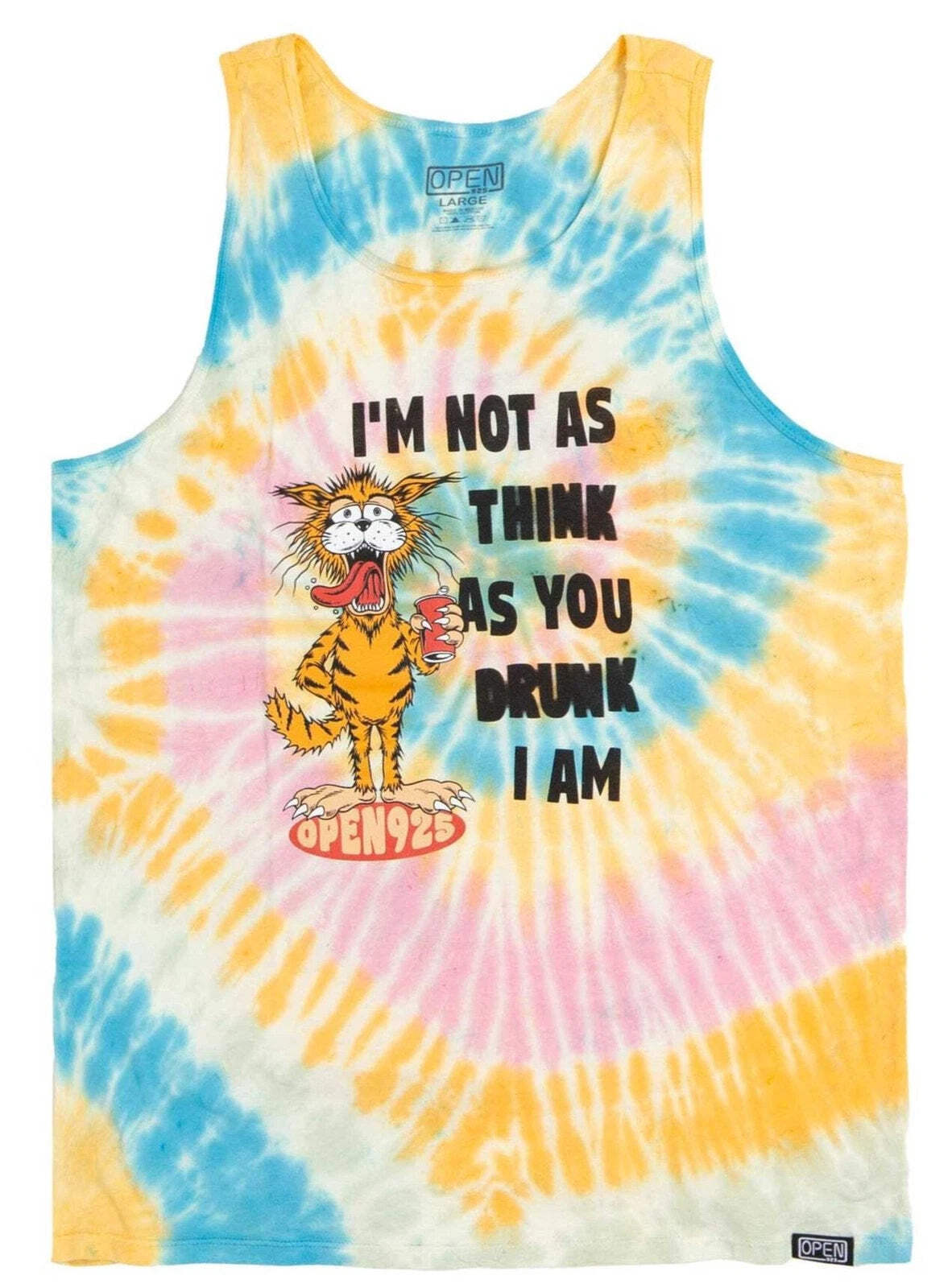 Открытая мужская майка 925 Drunk I Am Tie Dye безрукавка Унисекс 3690₽