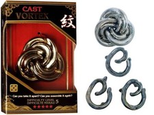 NEW IN BOX Hanayama 90044 Cast Metal Puzzle - VORTEX Level 6