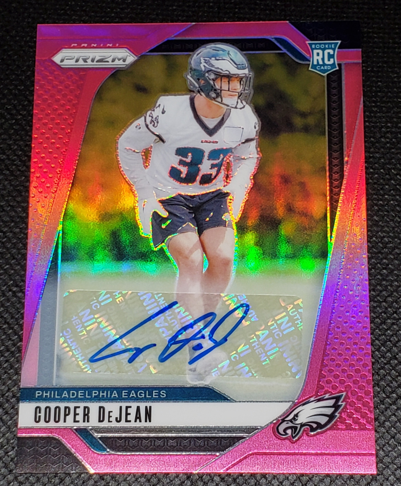 2024 Panini Prizm - Rookies Pink Prizm Autographs #321 Cooper DeJean (AU, RC)