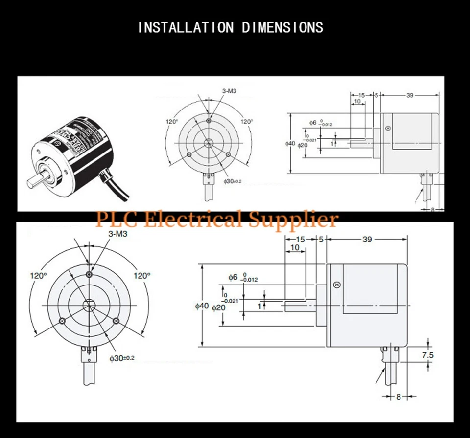 1X OMRON Incremental Rotary Encoder E6B2-CWZ1X 3600p/r Differential Signal - Image 3 of 4