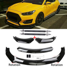 Front Bumper Lip Part Accessories Splitter Spoiler For Hyundai Veloster N 19-22