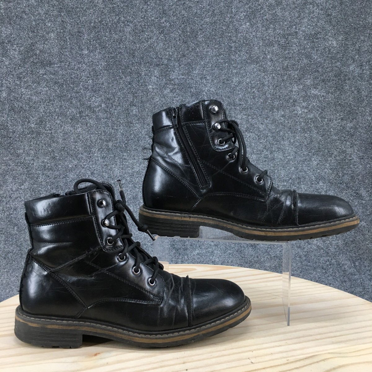 Public Opinion Boots Mens 8 M Cap Toe Lace Up Ankle Bootie  display picture 2