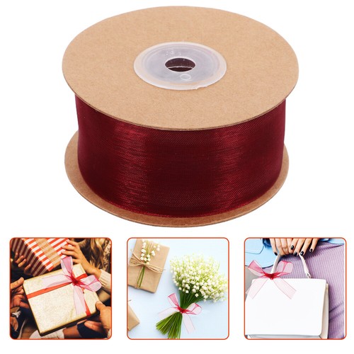 1 Roll Sheer Chiffon Ribbon Roll for Crafting Packaging Flower Bouquets Ribbon - Picture 5 of 12