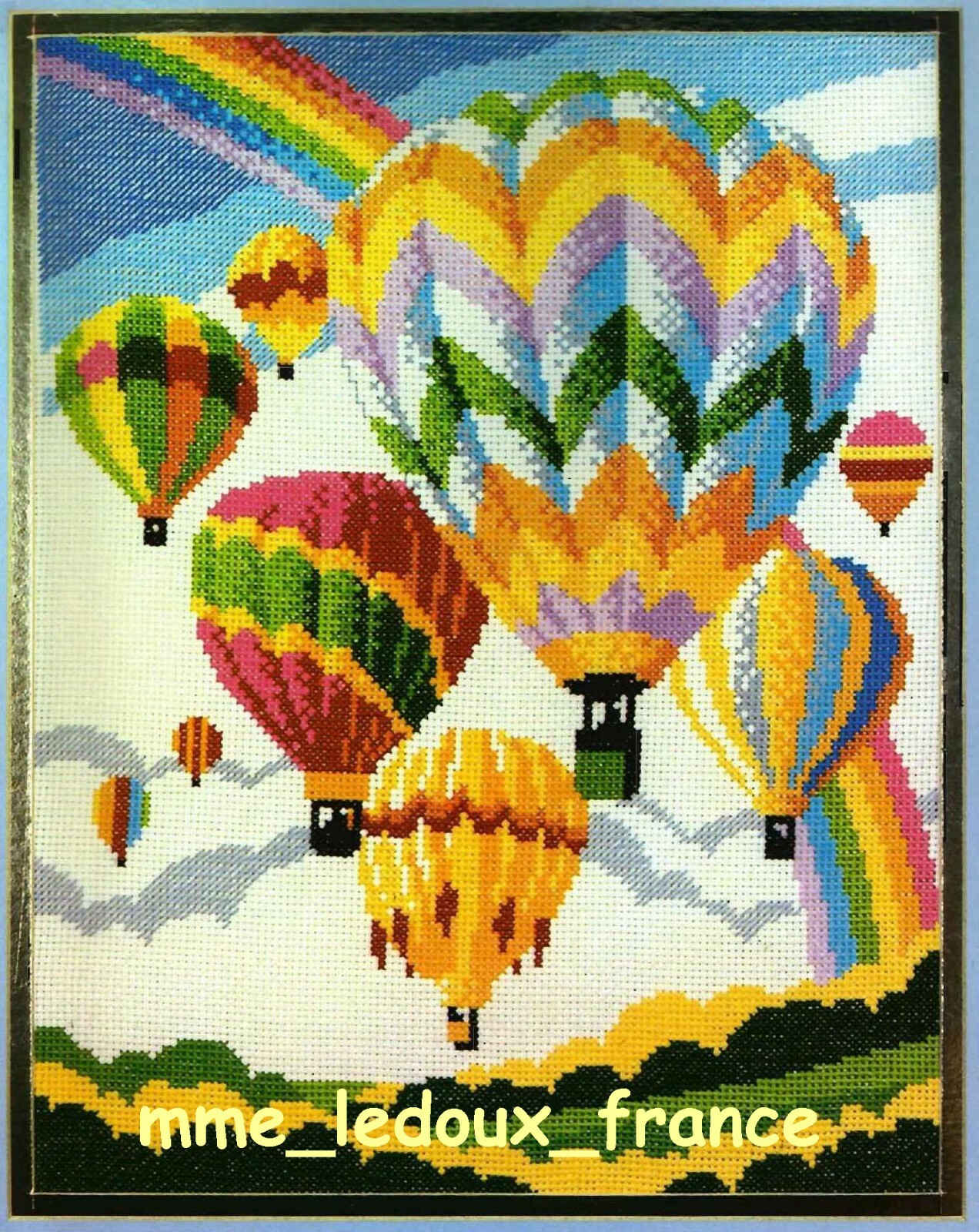 Point de croix vintage Janlynn 1981 kit broderie complet USA 35cm