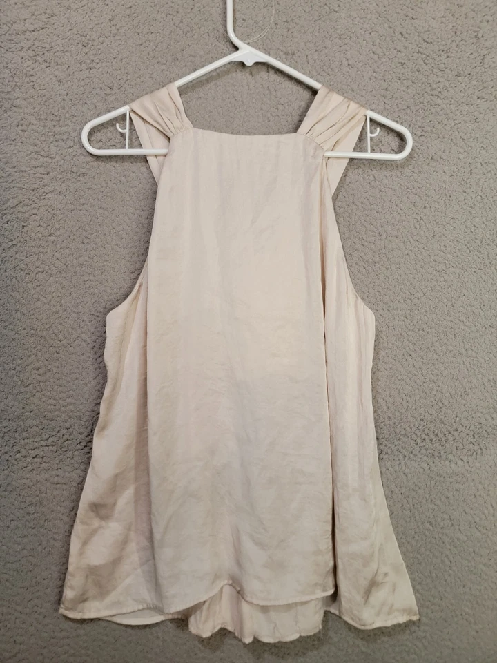 Атласная майка с оборками цвета слоновой кости маленькая фиолетовая и Claire - Изображение 2 из 4