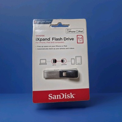SanDisk iXpand Flash Drive, 64GB, for iPhone and iPad, Black/Silver.neu Ovp