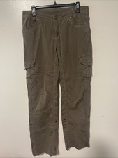 Kuhl Women  s Hiking Outdoor Cargo Pants Brown Low Rise Snap Size 12
