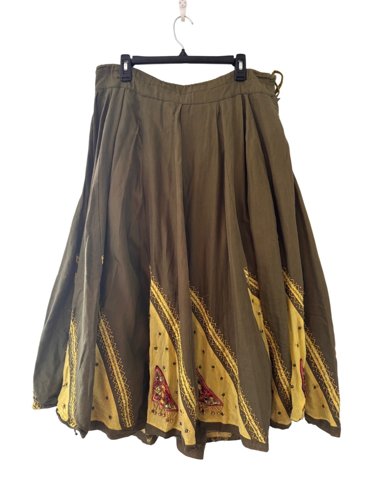 Handmade Boho Patchwork Maxi Skirt Embroidered & … - image 2