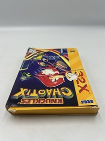 Sega Genesis 32X Game Knuckles Chaotix CIB Complete In Box Authentic Tested✅