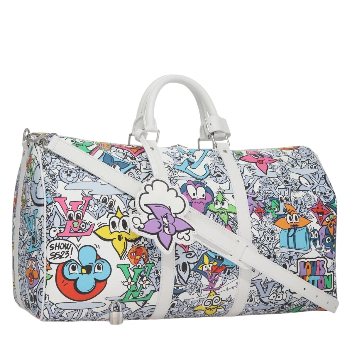 LOUIS VUITTON Monogram Comics Keepall Bandouliere 50 Bag M21863 LV Auth 95131SM