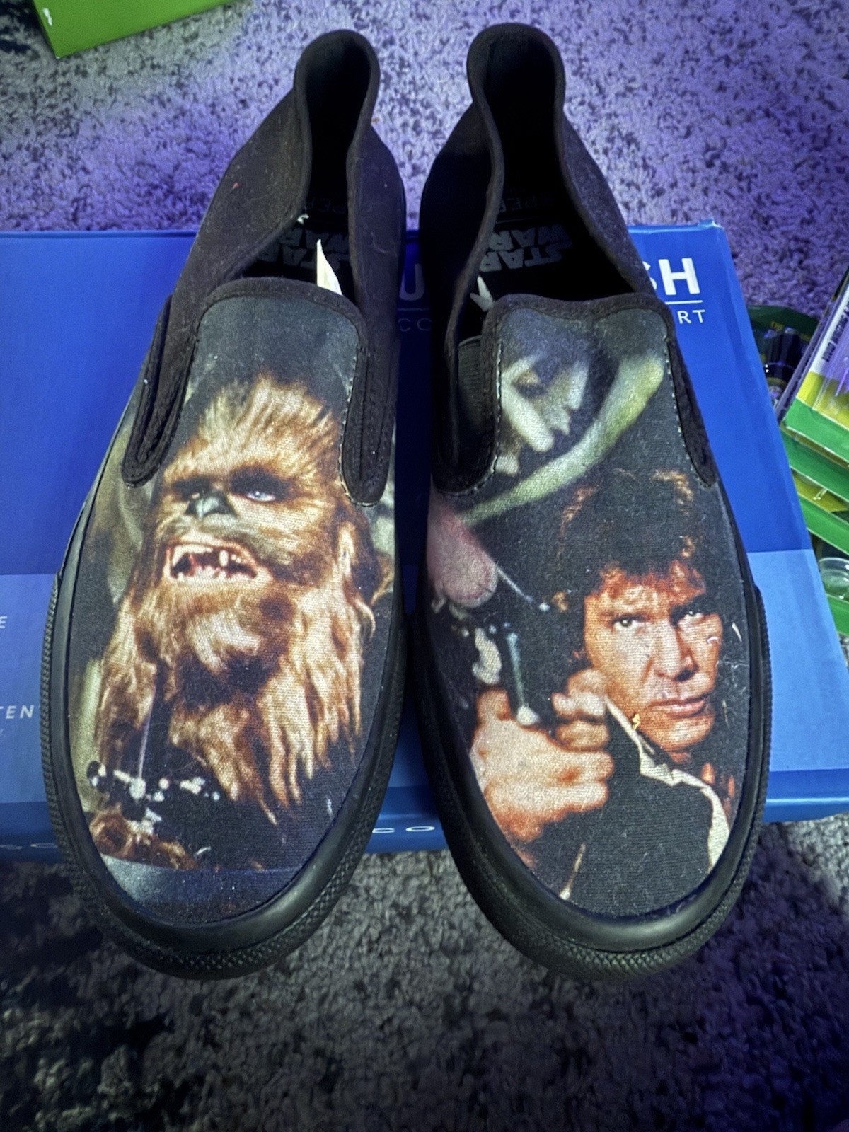 SAOLA Scarpe Uomo Sperry Star Wars Feat. Solo E Chewbacca! Slip On Taglia 9 5M NUOVO!