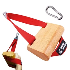 Ergonomic Arm Wrestling Handle with Wooden Grip, Wrist & Forearm Strength Tra...