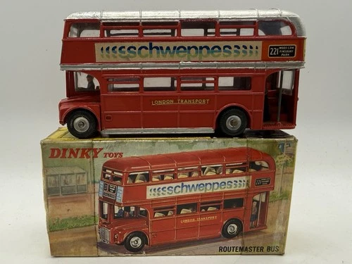 Original Dinky Toys 289 Schweppes Diecast Model / Toy Bus Rare Vintage Boxed