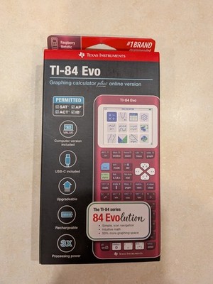  NEW Texas Instruments TI-84 Evo Graphing Calculator Raspberry Metallic Sealed