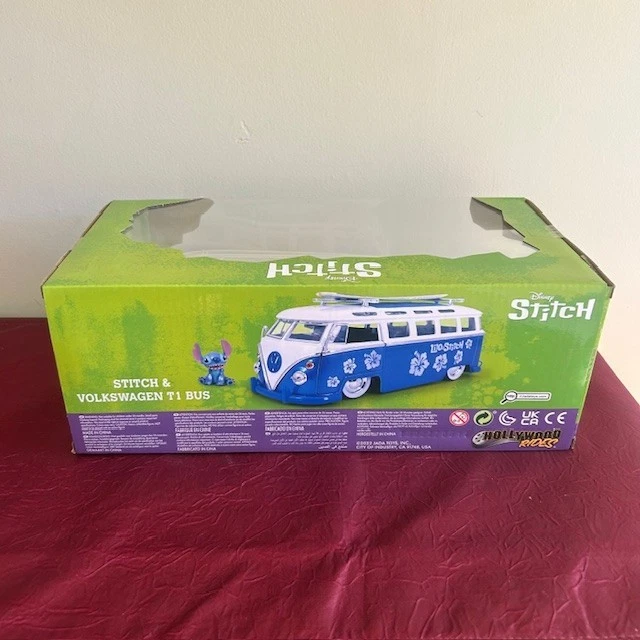 Jada Toys Disney "Lilo & Stitch" 1962 Volkswagen T1 Bus con figura de puntada Foto 4 de 4
