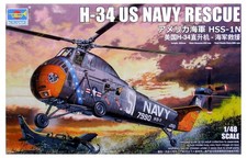 Trumpeter TRU02882 1/48 H-34 US Navy Rescue Plastic Model kit, Vario (US IMPORT)
