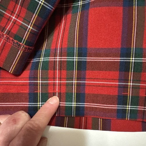 Dennis Skort Junior J5 Red Plaid Elastic Waist Made In USA Pocket - Picture 12 of 15