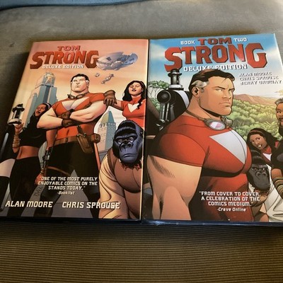 TOM STRONG: the DELUXE EDITION HC #1 and #2  (2009 & 2010) EXCELLENT Alan Moore