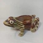 Vintage BRUSH McCOY POTTERY Arts Crafts FROG Garden Ornament PLANTER Figurine